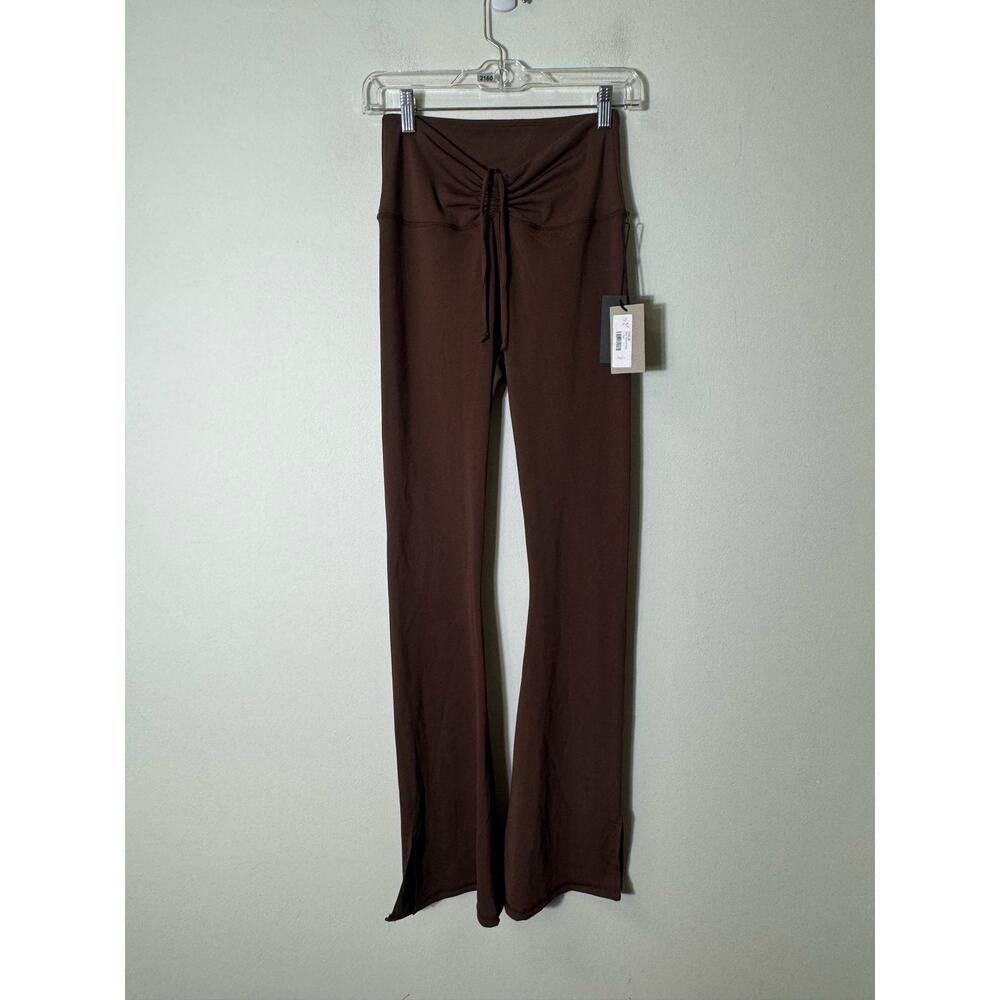 Women’s Flared Drawstring Waist Pants - Brown